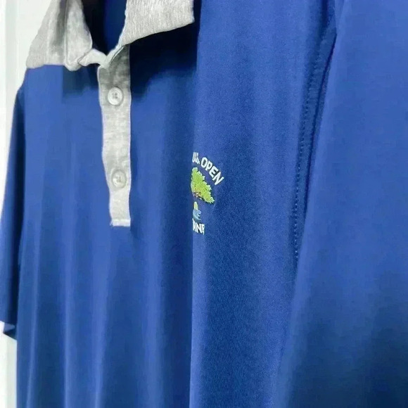 USGA US Open Polo Shirt Blue Torrey Pines Short Sleeve Golf Shirt - Picture 2 of 6